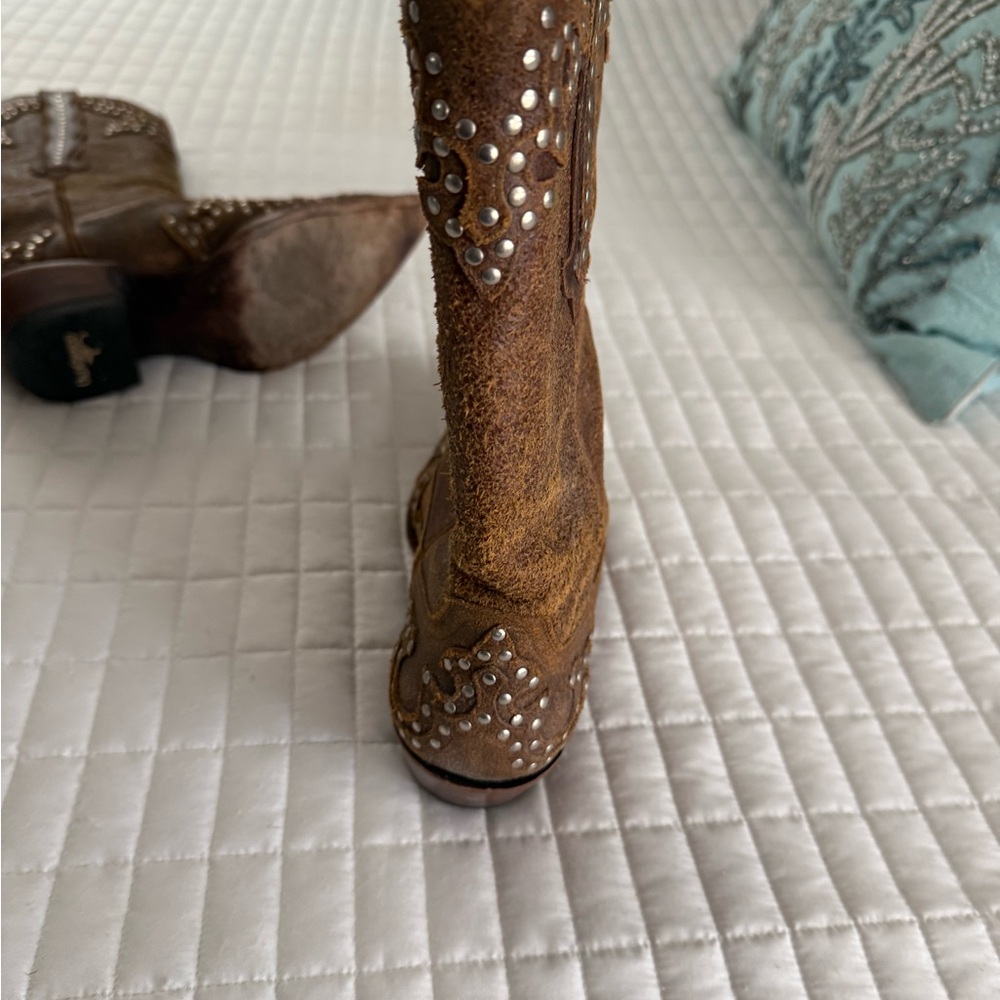 Old Gringo Brown Studded Heeled Boots - Picture 11 of 16